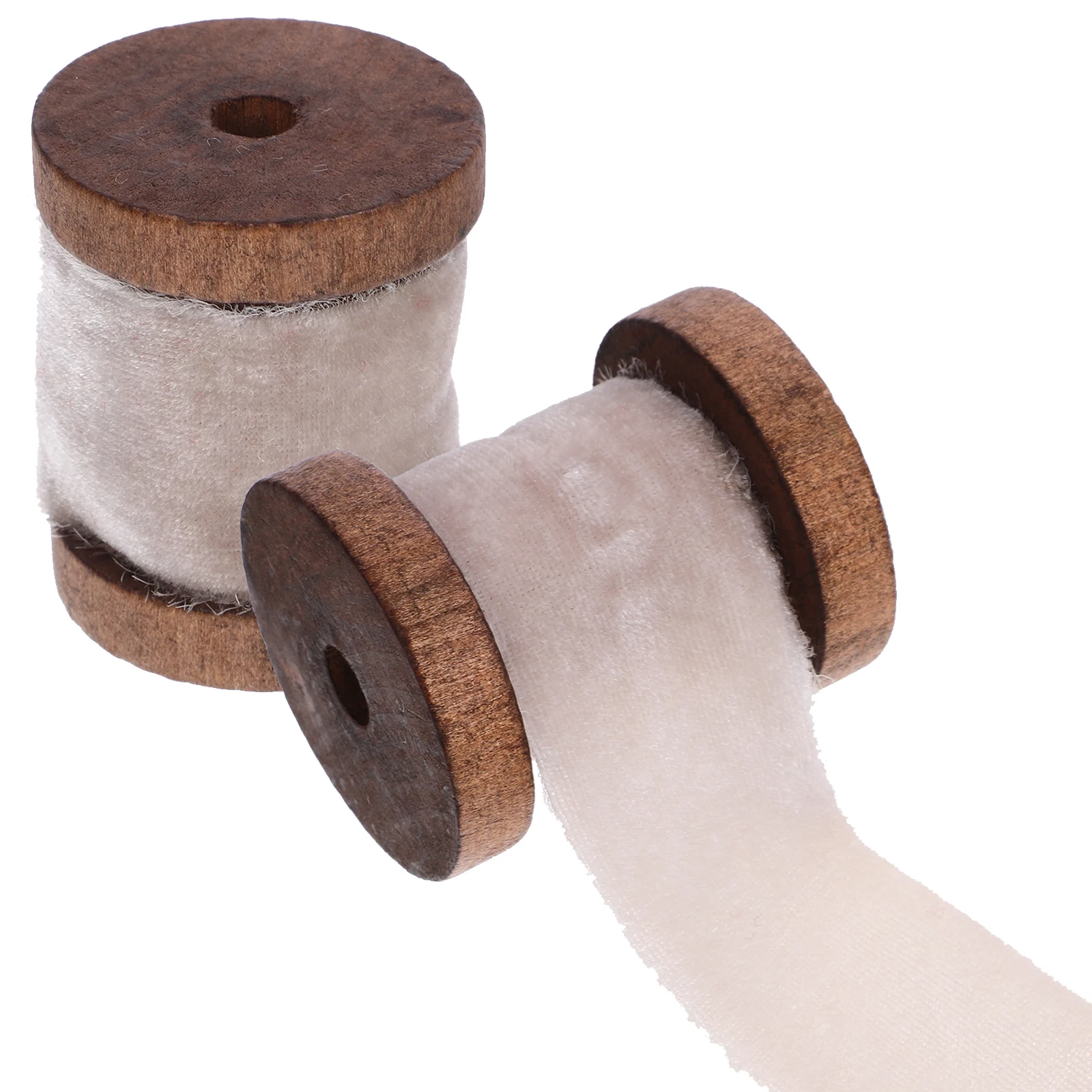 

2 Rolls Ribbon Raw Edge Wedding Decor Ribbons for Presents Polyester Satin Festive