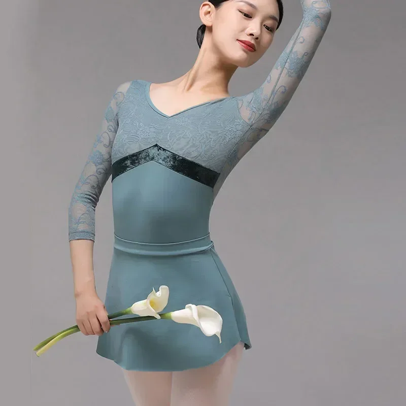 تنورة الباليه الكبار فستان رقص الباليه توتو راقصة الباليه ملابس الرقص الجانب سبليت الباليه تنورة قصيرة ألف خط امرأة الشكل التزلج تنورة