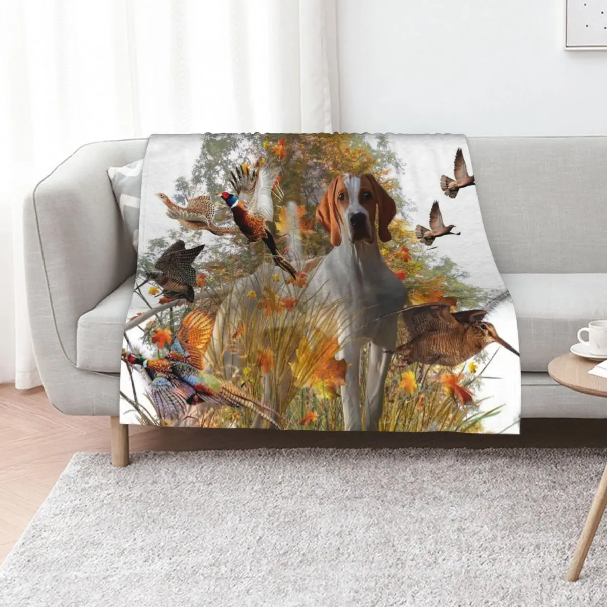English Pointer Throw Blanket Extra Large Throw manga Multi-Purpose decorative Travel Retros Blankets