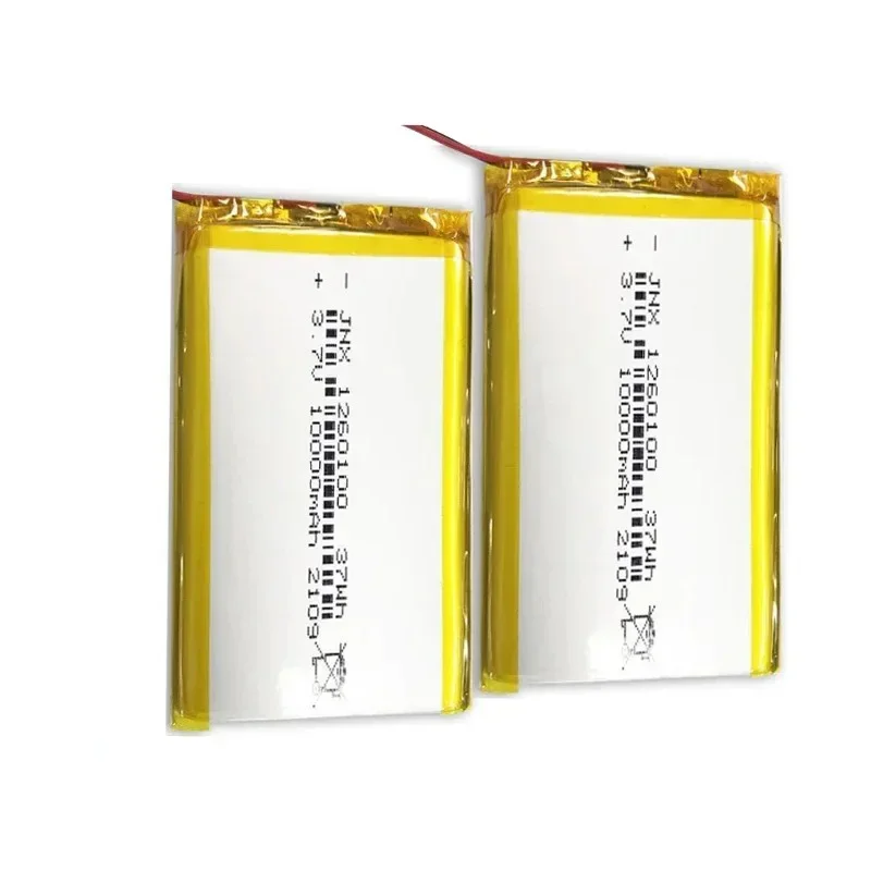 1260100 3.7V 10000mAh Real Capacity Lithium Polymer Battery Large Capacity for Mobile Power Supply Bluetooth Speaker Tablet PC