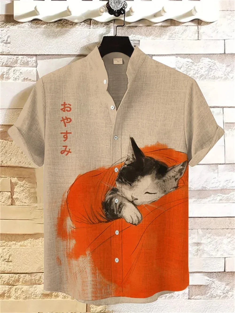 

New men's linen shirt, fashionable casual walking shirt, slim fit Hawaiian men's shirt