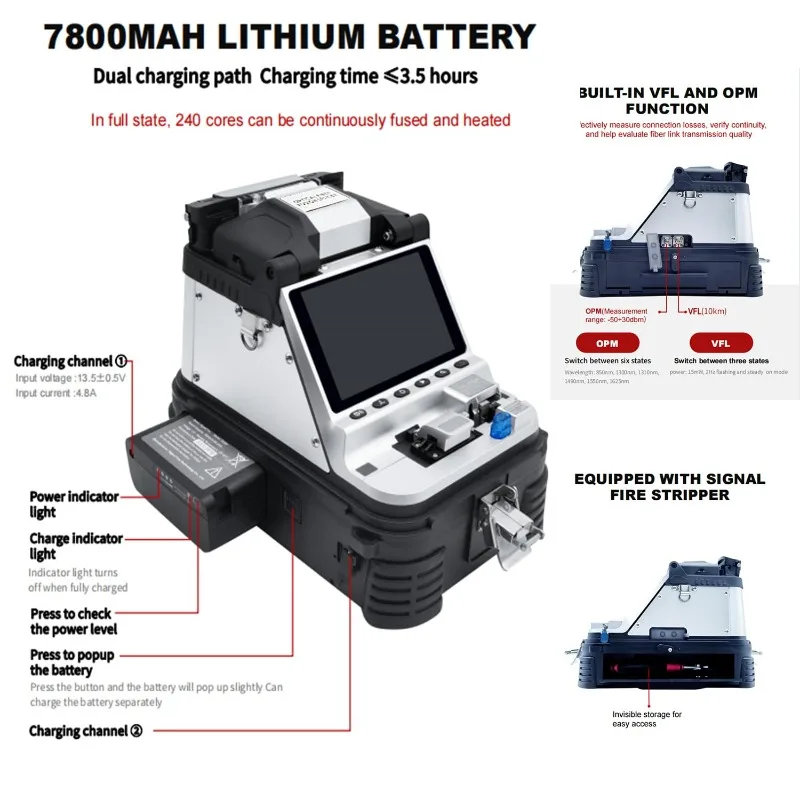 Automatic Intelligent Optical Fiber Splicing Machine & Fiber Cleaver Kit (AI-10)，home.