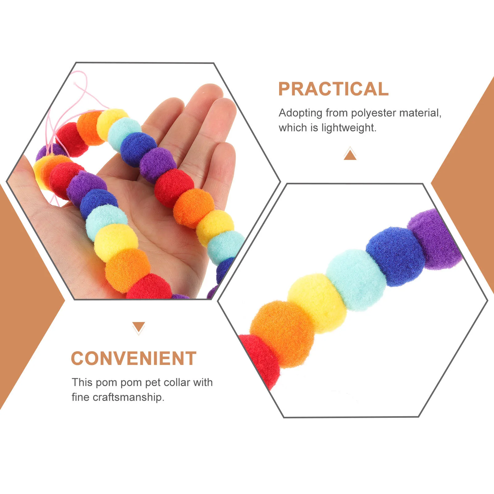 

Colorful Dog Collar with Pom Pom Accent Adjustable Soft Pet Neck Tie Stylish Design for Small Medium Large Puppies