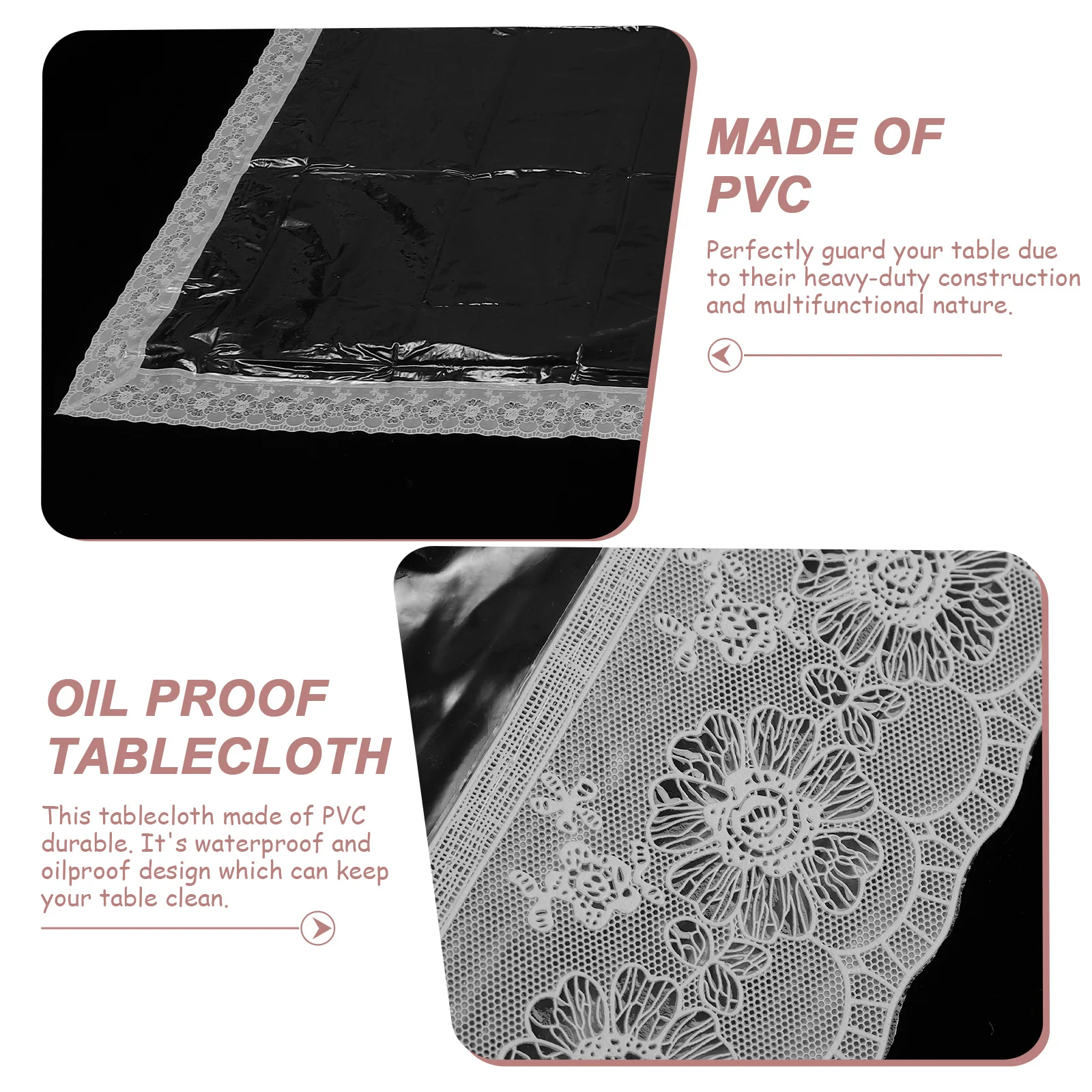 

PVC Table Cover Waterproof Oilproof Stain Resistant Smooth Wrinkle Free Surface Perfect for Parties Holidays Catering Cafes