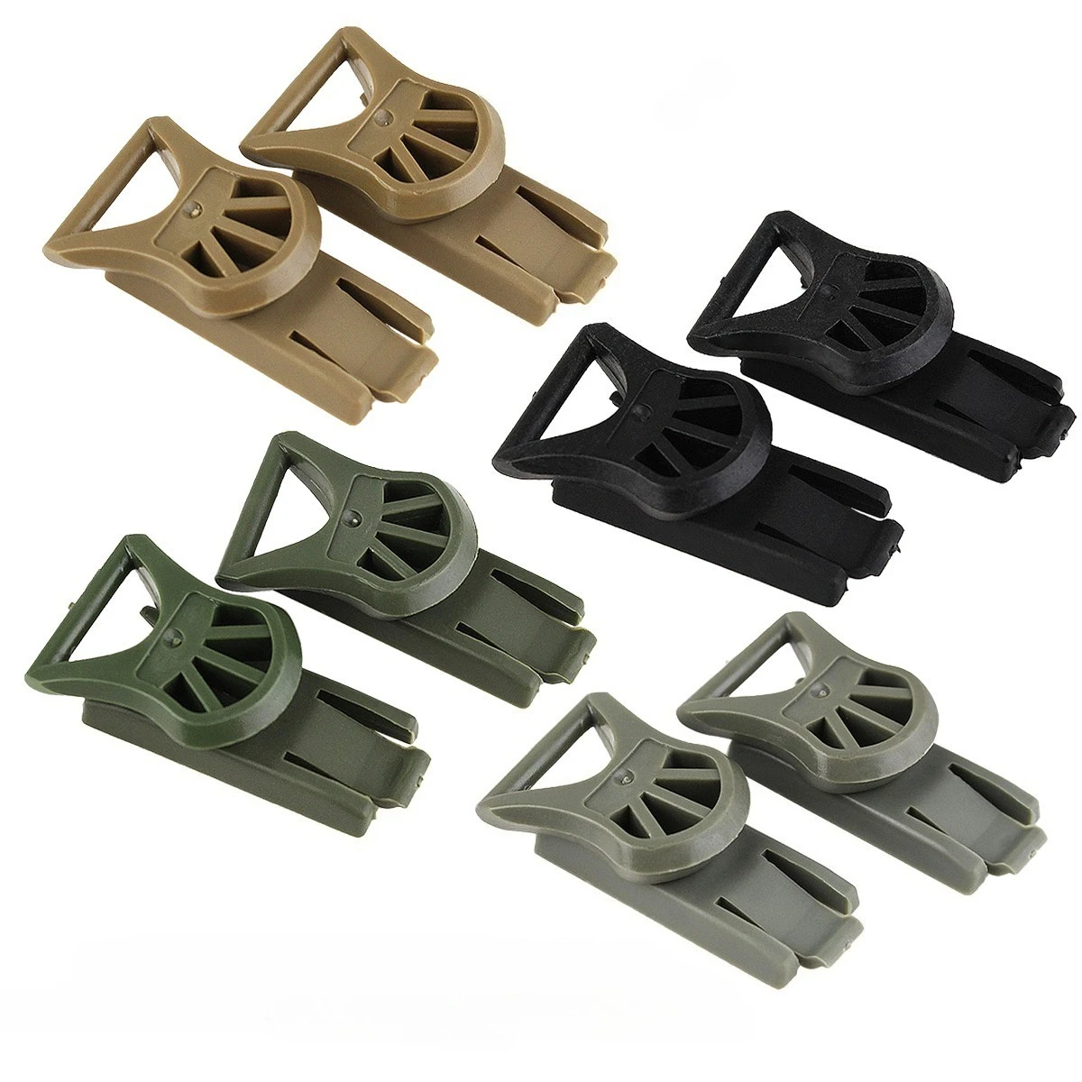 

1 Pair Goggle Swivel Clips Fast Helmet Side Rails Airsoft Tactical Helmet Plastic Side Mount Paintball Helmets Accessory