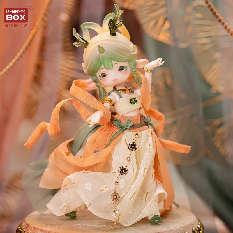 กล่องเงิน-Dunhuang พิพิธภัณฑ์ยูคาลิปตัส Youyou Deer ชุด BJD blind ของเล่นอะนิเมะน่ารักตุ๊กตาขยับแขนขาได้