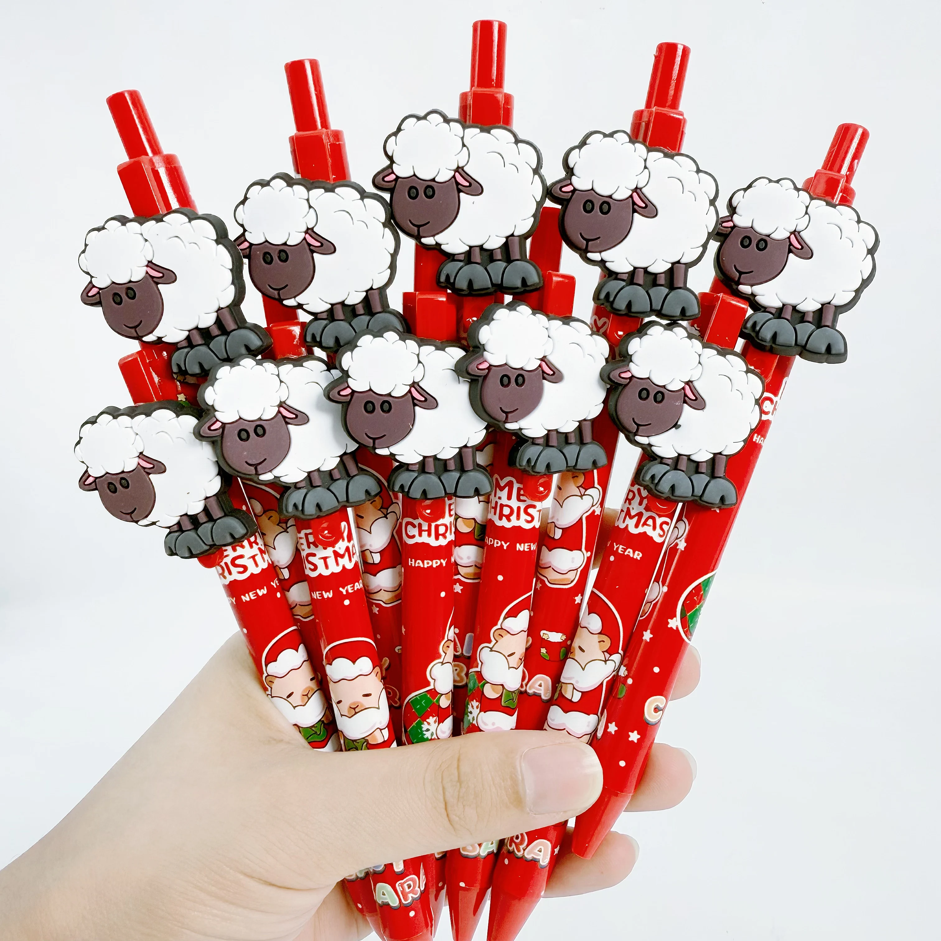 

9 шт./18 шт., рождественская шариковая ручка на тему ягненка, подарочная ручка, Рождественская эксклюзивная шариковая ручка с изображением ягненка, подарочная ручка, студенческая подпись