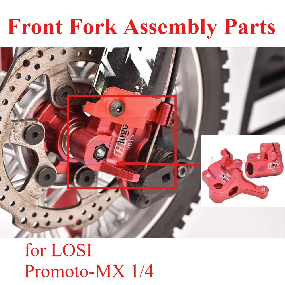 RC Motorcycle Spare Parts 7075 Aluminum Alloy Front Fork Assembly Parts for LOSI Promoto-MX 1/4 custom size Repair Accessories