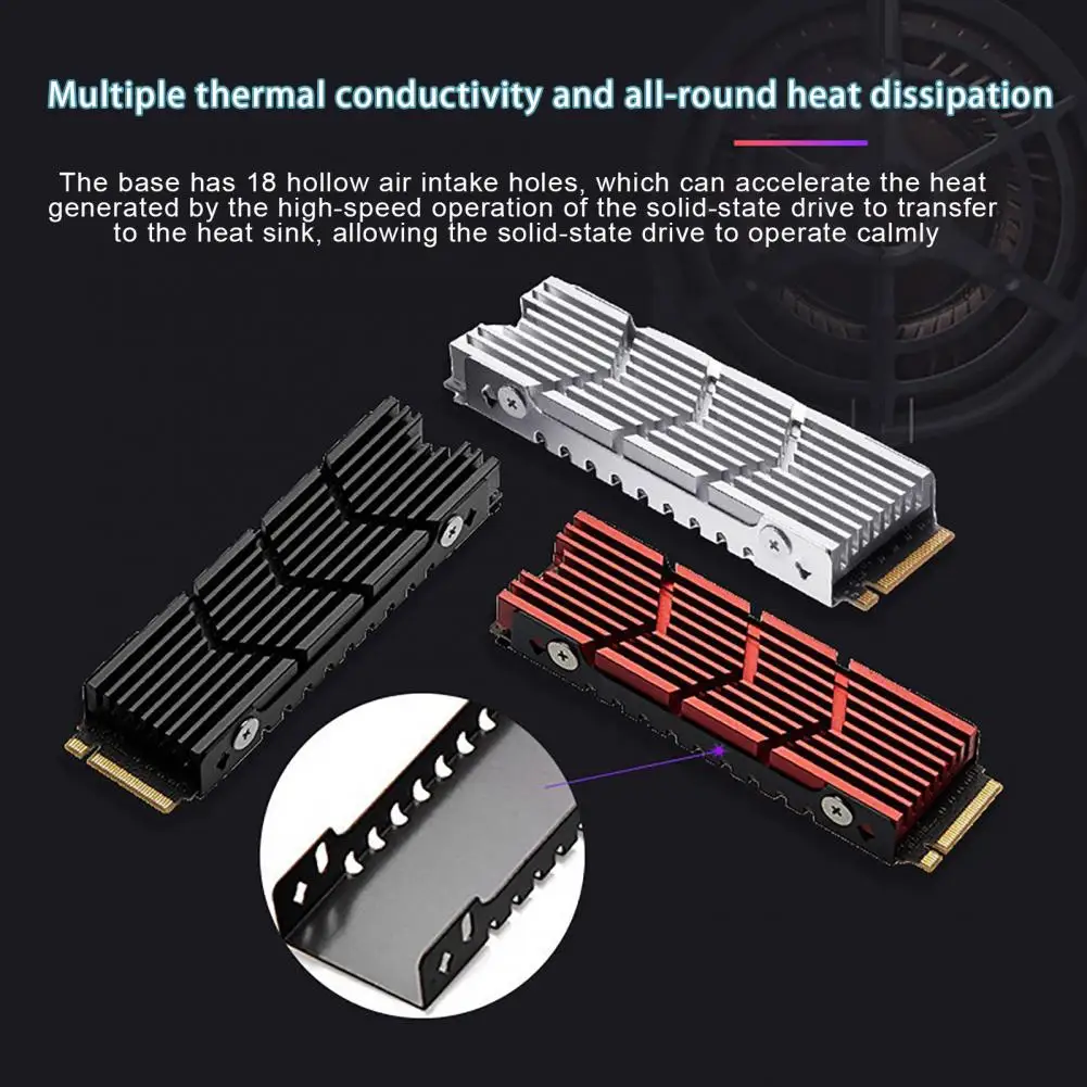 Rapid Ssd Heatsink M.2 Ssd Heatsink Aluminum M.2 Ssd 2280 Heatsink for Ps5 with Rapid Nvme Solid State Drive Hard Disk for Pc