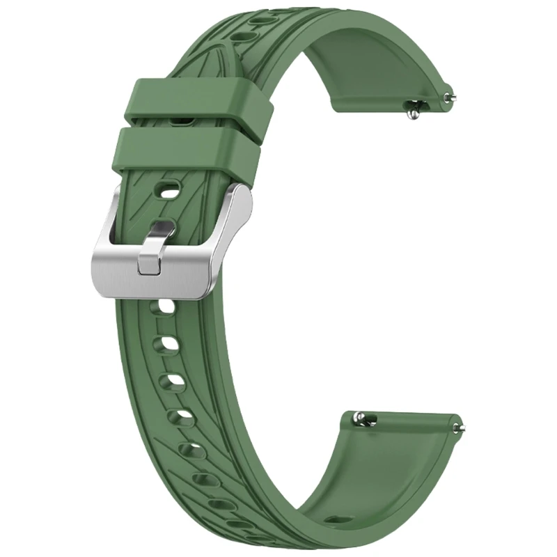 Flexible Silicone 18mm Watch Band Belt Stylish Patterned Wrist Strap Unisex Wristband Water Resistant for GT4 Smartwatch
