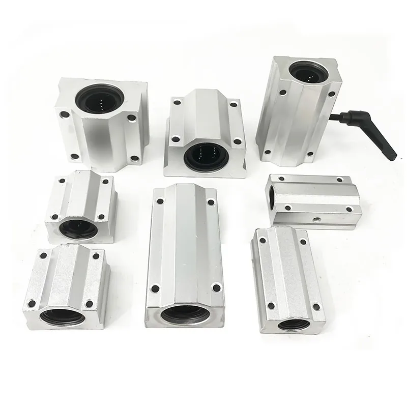 1 SZTUK SC8UU SCS8LUU 8mm Blok liniowego łożyska kulkowego CNC Router SCS10 SCS10LUU SCS12LUU SCS13LUU do drukarek CNC 3D Wały Części prętów