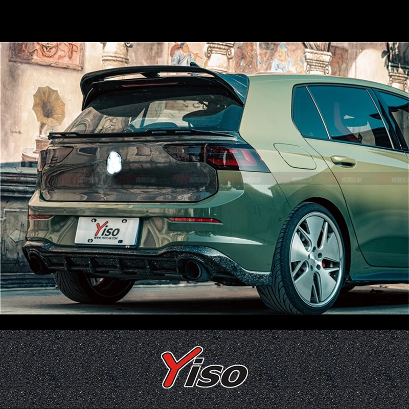 

Suitable for GOLF 8 GTI R Volkswagen Golf 8 Rline Aerodynamic kit Modified encirclement Carbon fiber Yiso V2 Tail Box Cover