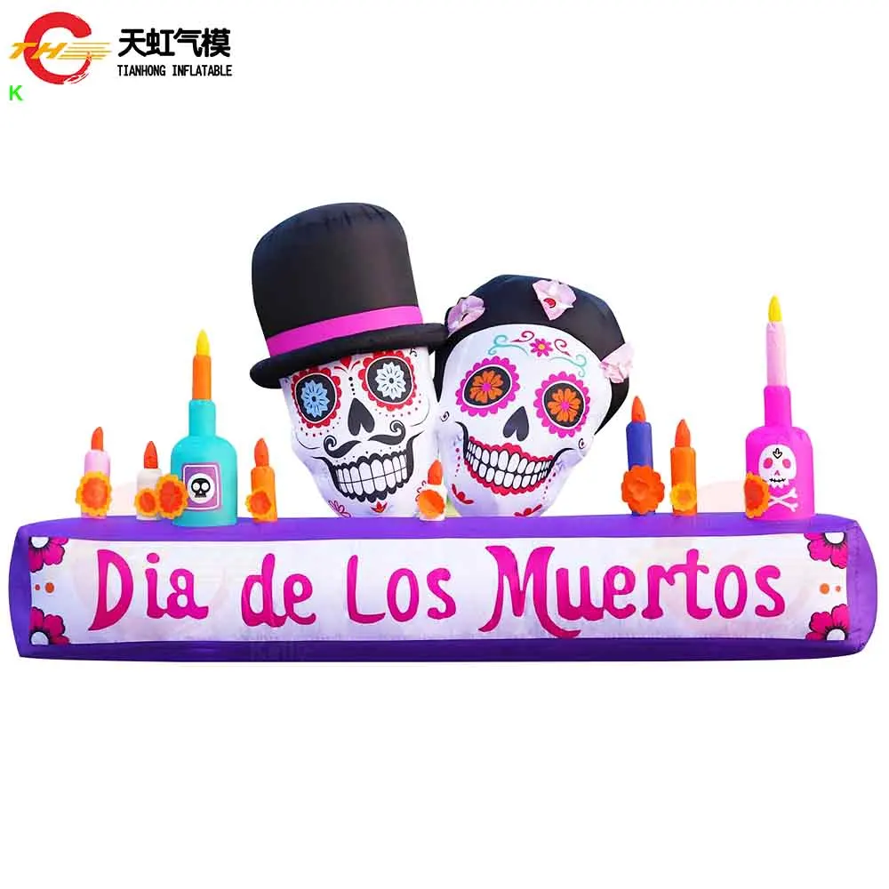 

Custom Made Inflatable Skull Advertising Board Scary Inflatable Models for Halloween Stage Yard Decoration