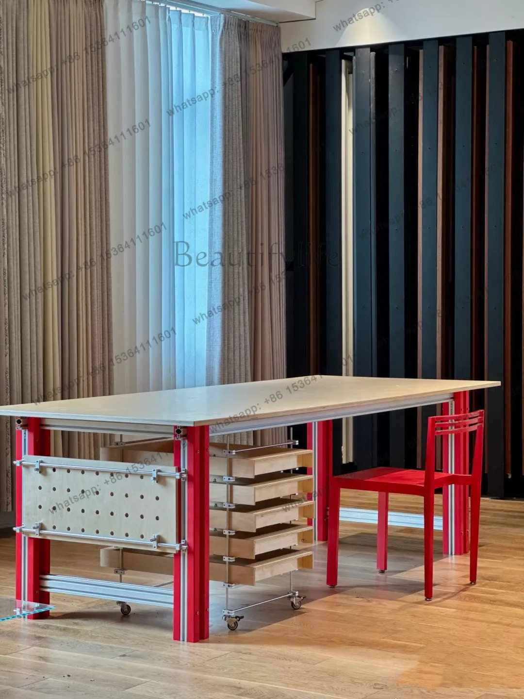 

Bauhaus Marine Board Office Computer Desk Minimalist Modern Designer Workbench Office Desk