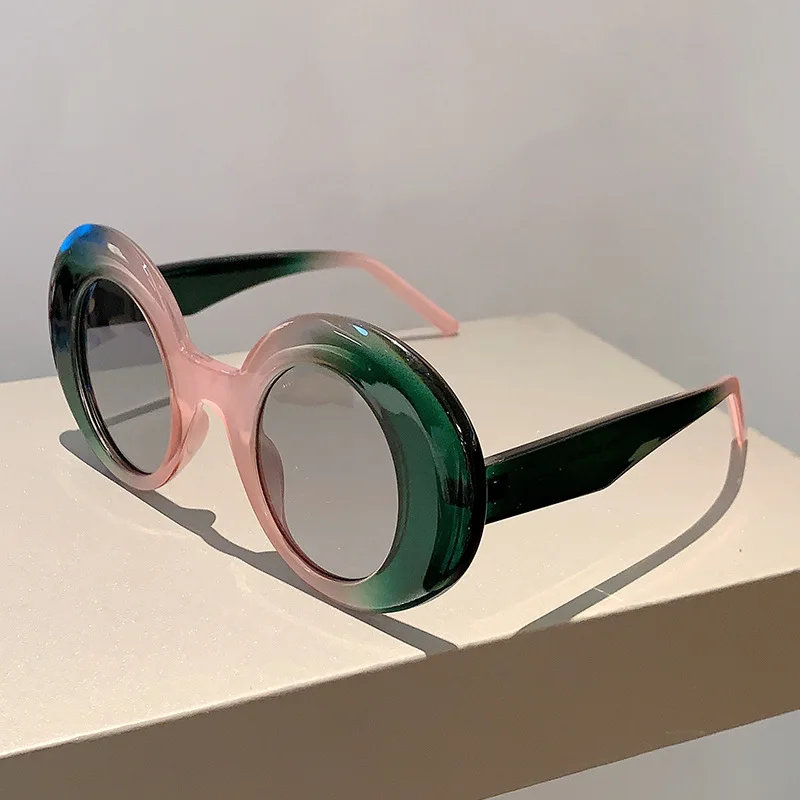 Neue Vintage Runde Sonnenbrille für Damen und Herren Marken-Kreisförmige Sonnenbrillen Ovale Brillen für Männer und Frauen – Detail 12