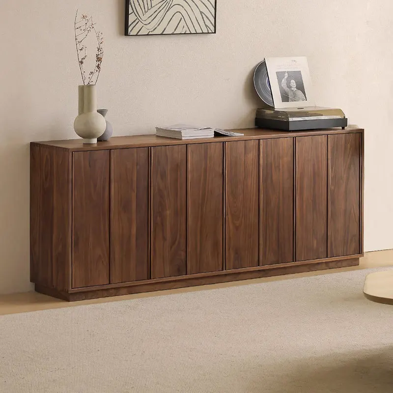 

Customizable North American Black Walnut Restaurant Wall Side Cabinet
