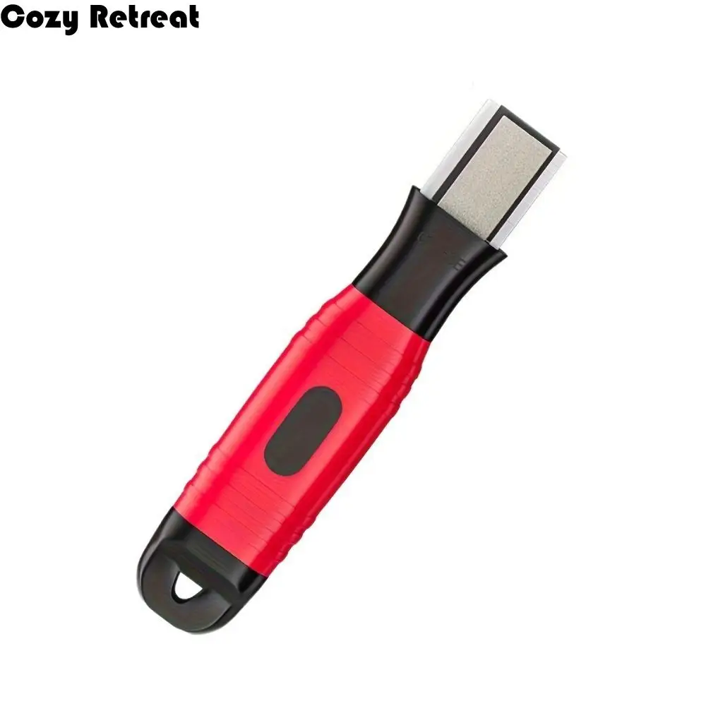 

Профессиональный ручной точильный камень, нескользящая шлифовальная карманная точилка, красный металлический садовый инструмент, точилка для ремонта