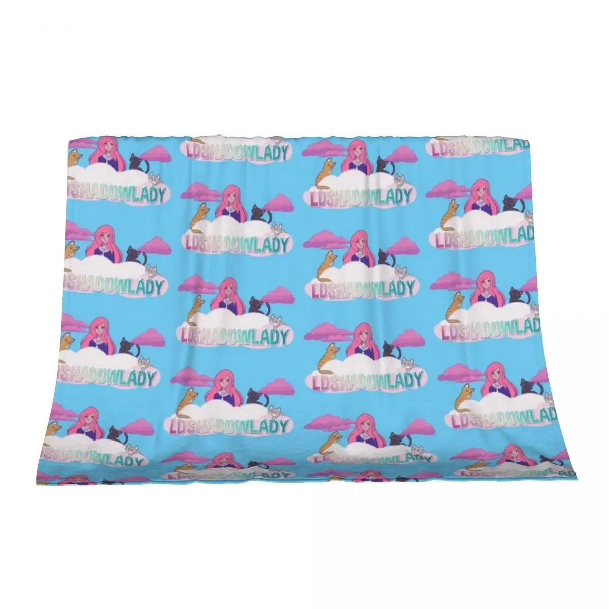 

Lizzie in the clouds with cats Throw Blanket Bed Fashionable cosplay anime Single Blankets
