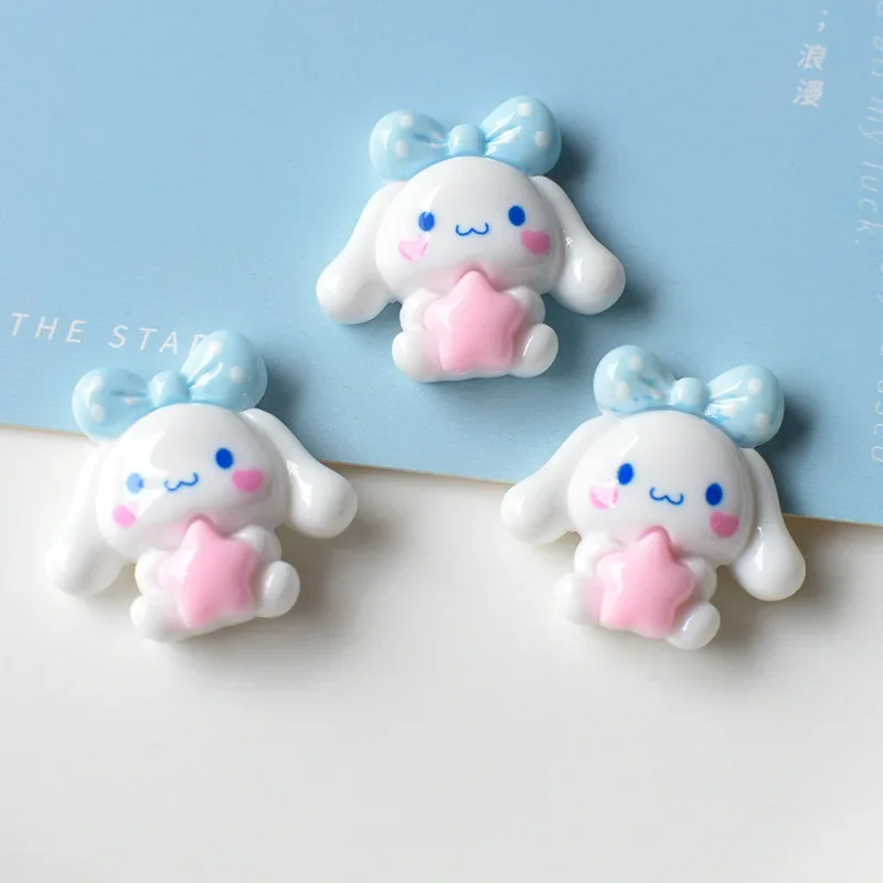 5 buah lucu kartun sanrio resin cabochons pipih untuk diy bahan kerajinan buatan tangan membuat perhiasan