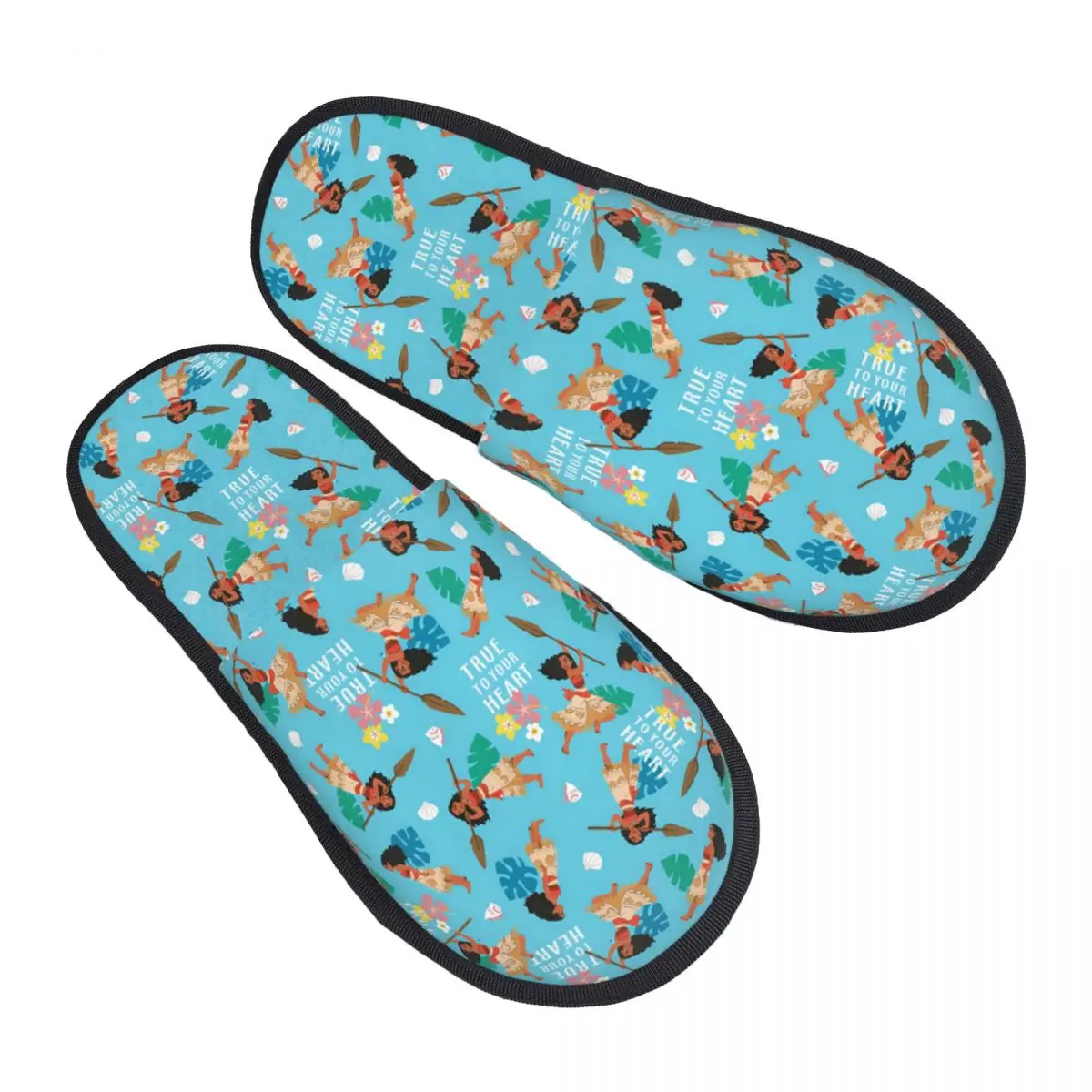 

Custom Moana Comfy Scuff Memory Foam Slippers Women Cartoon Spa House Shoes