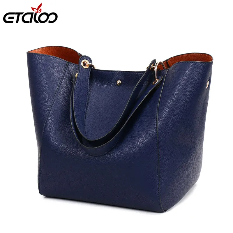 Leather Handbags Big Women Bag Female Bags Trunk Tote Shoulder Bag High Quality Casual Ladies Large Bolsos 2pcs/set Fashion Soft