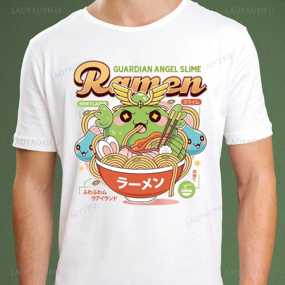 Guardian Angel Slime Valley Ramen Orange Mushroom Unisex T-Shirt Vintage Maplestory Video Pixel Game Gaming Gamer Clothing