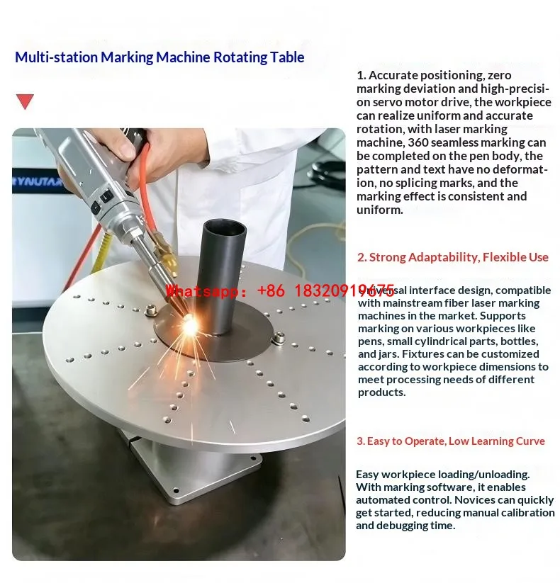 Cyclmotion Rotary platform for multi-station marking and welding machines (8-station rotary table/indexing platform)