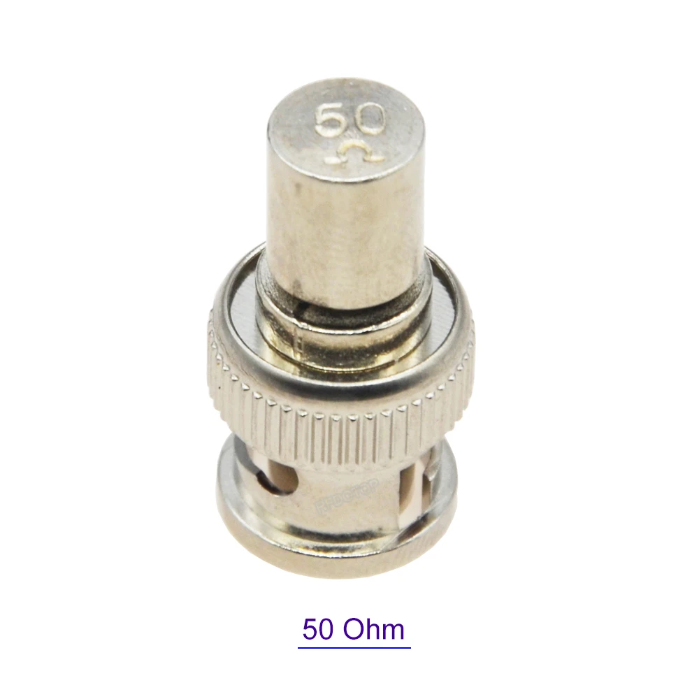 10Pcs/Lot 1W 50Ohm/75Ohm BNC Male Plug Termination Dummy Load 50/75 Ohm  Terminator RF BNC Connector for CCTV