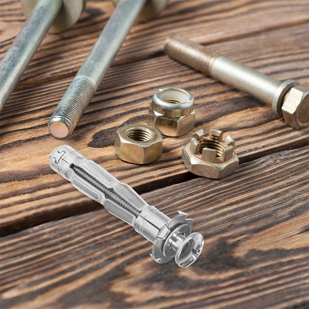

25pcs Hollow Wall Anchors Drywall Bolts Heavy Duty Galvanized Steel Expansion Nuts Screws For Plaster Hollow Doors M6X52