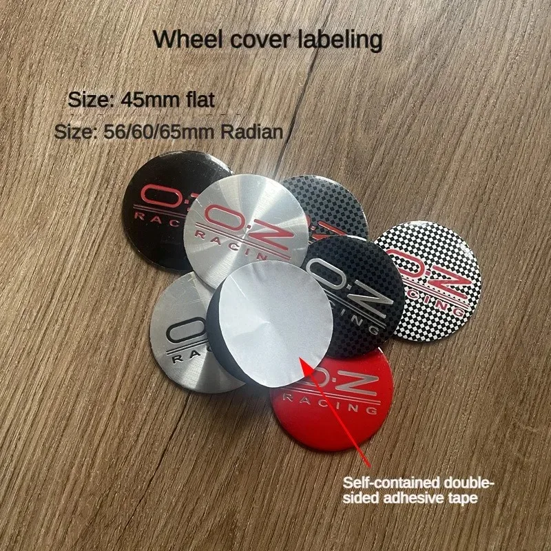 4Pcs/set 56mm 60mm OZ Car Center Cover Wheel Sticker for Ford Mercedes w212 Volkswagen golf Honda BMW FIAT Volvo Tesla KIA honda
