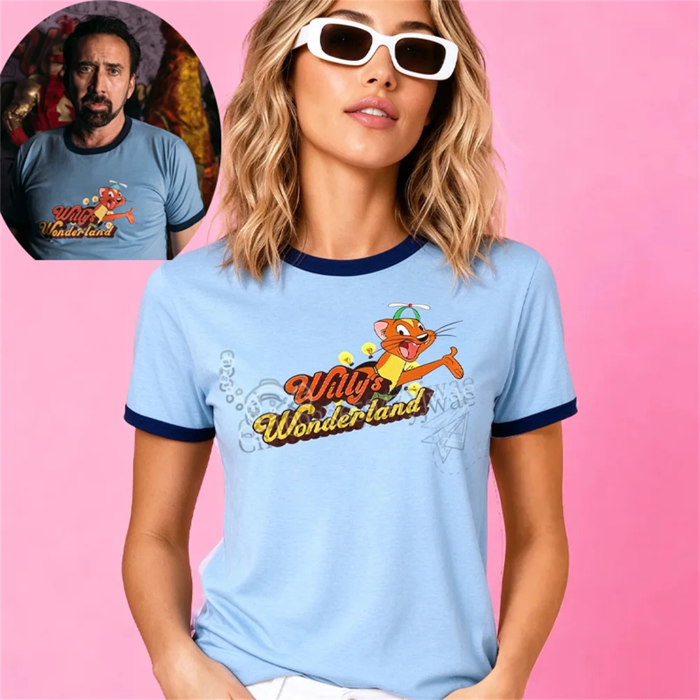 The Janitor Shirt Willy'S Wonderland Movie Willy Weasel Graphic Short Sleeved Casual Streetwear Top Summer Men'S Women'S T-Shirt