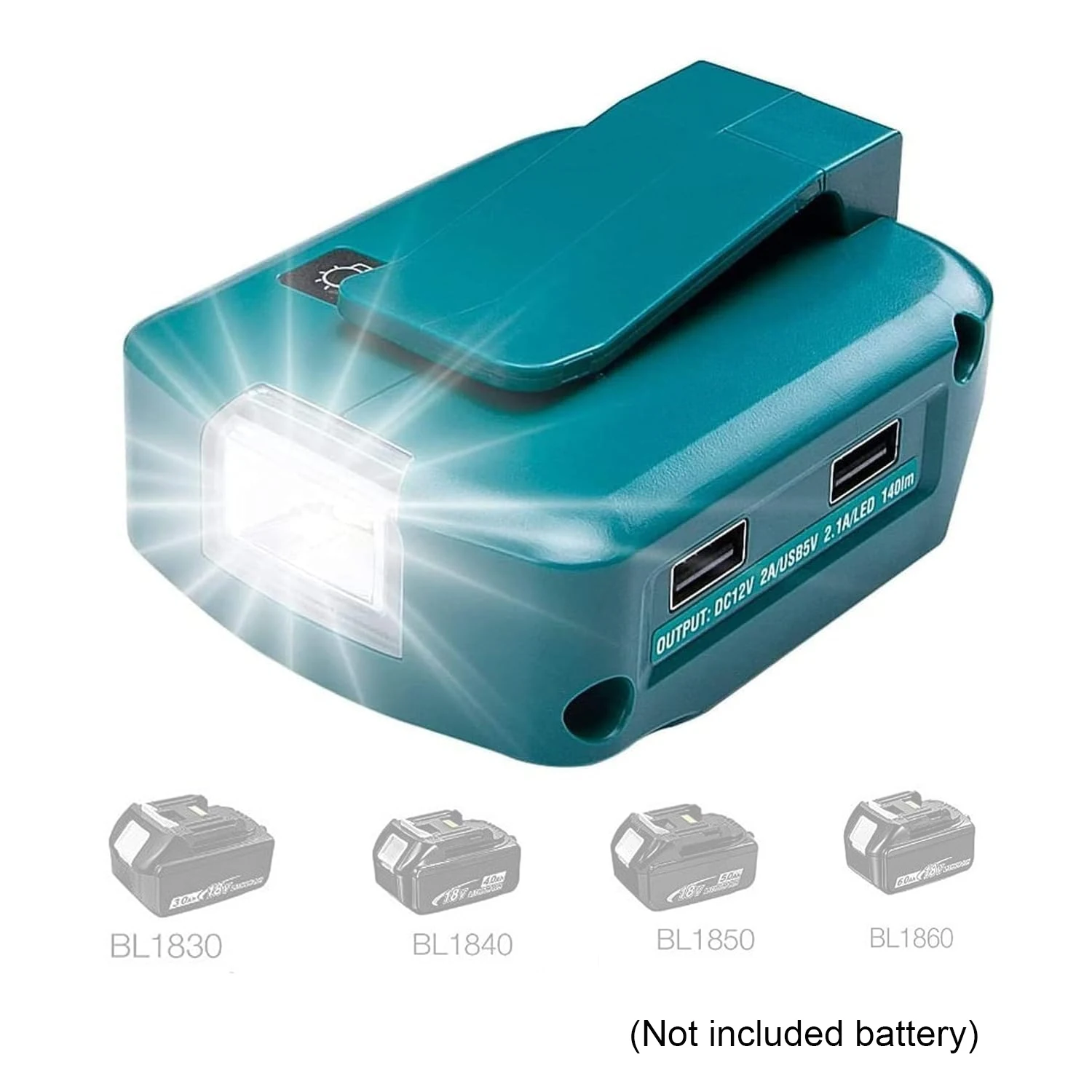 

USB-адаптер для зарядки аккумуляторов Makita 14-18V Li-Ion LXT, преобразователь питания с двумя USB-портами и портом 12V DC