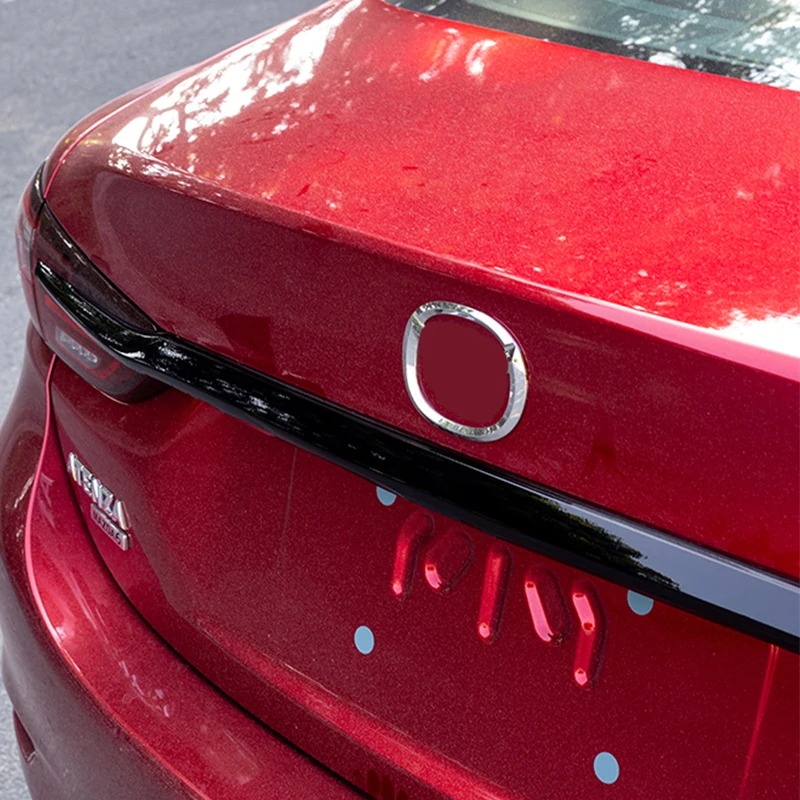 Fit For Mazda 6 ATENZA 2019 2020 2021 2022 ABS Glossy black CAR rear door trunk tailgate Lid molding Strip Cover Trim