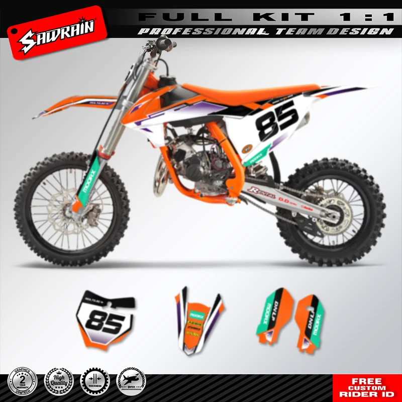 

Sawrain For KTM SX85 2018 2019 2020 2021 2022 2023 2024 Motorcycle Fairing Graphics Decals Stickers Kit