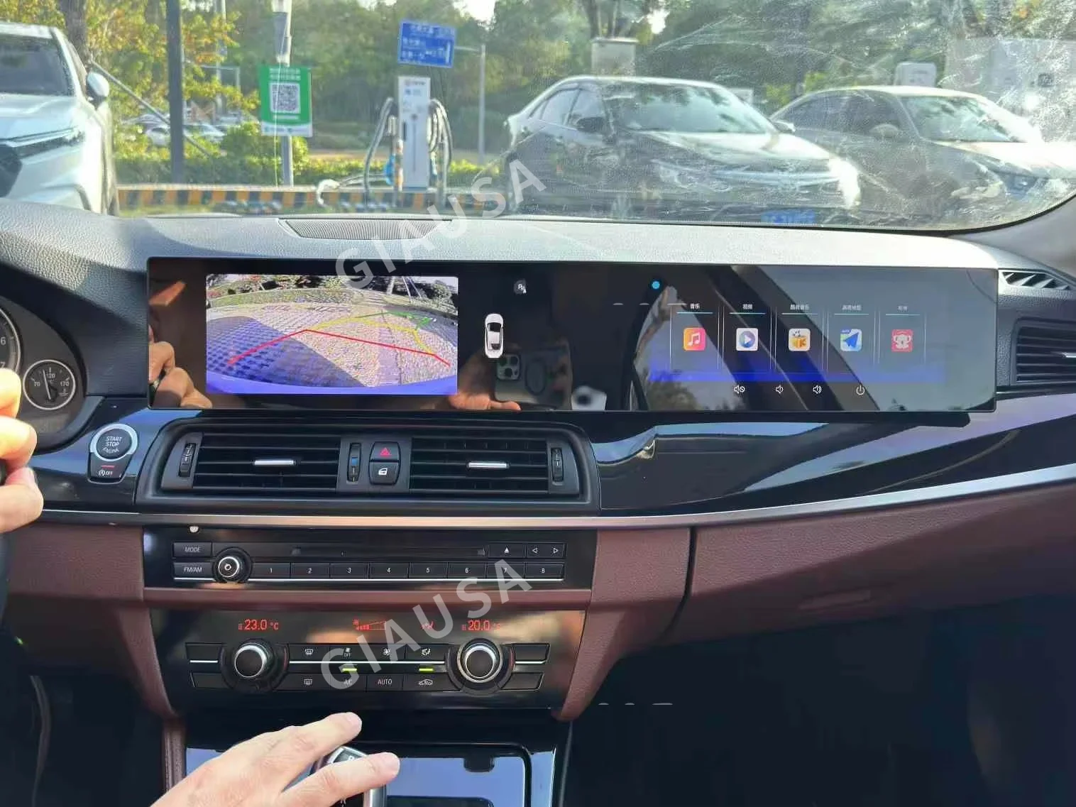 Curved Screen 8Core Android14 Carplay Car Multimedia Video Player For BMW 5Series F10 F11 X5 X6 NBT 2011-2017 Navi Screen 21inch