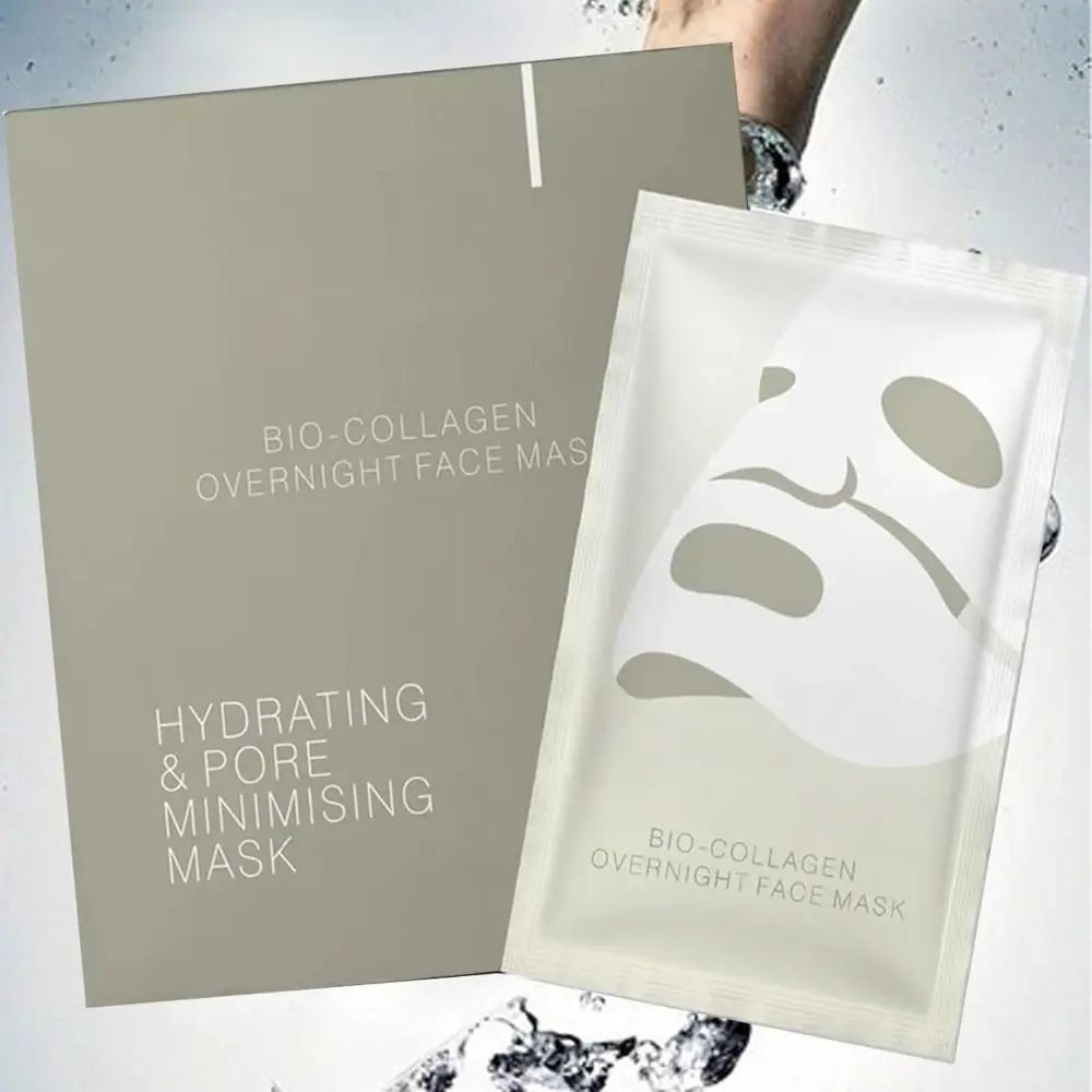 4PCS Bio Collagen Collagen Mask Korean Glass De Colageno Bio Collagen Face Mask Hydrating Mascarilla Coreana Overnight Mask