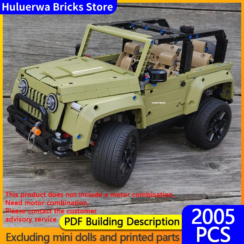

Speed Racing Car Model MOC Building Bricks Wrangler Tough Off-Road Vehicle Modular Technology Gifts Holiday Assemble Toys Suit