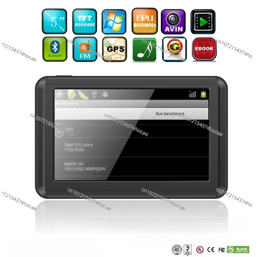 

5-дюймовый Android GPS-навигатор, встроенный Bluetooth BT/FM-передатчик/ключая память AVIN 8G