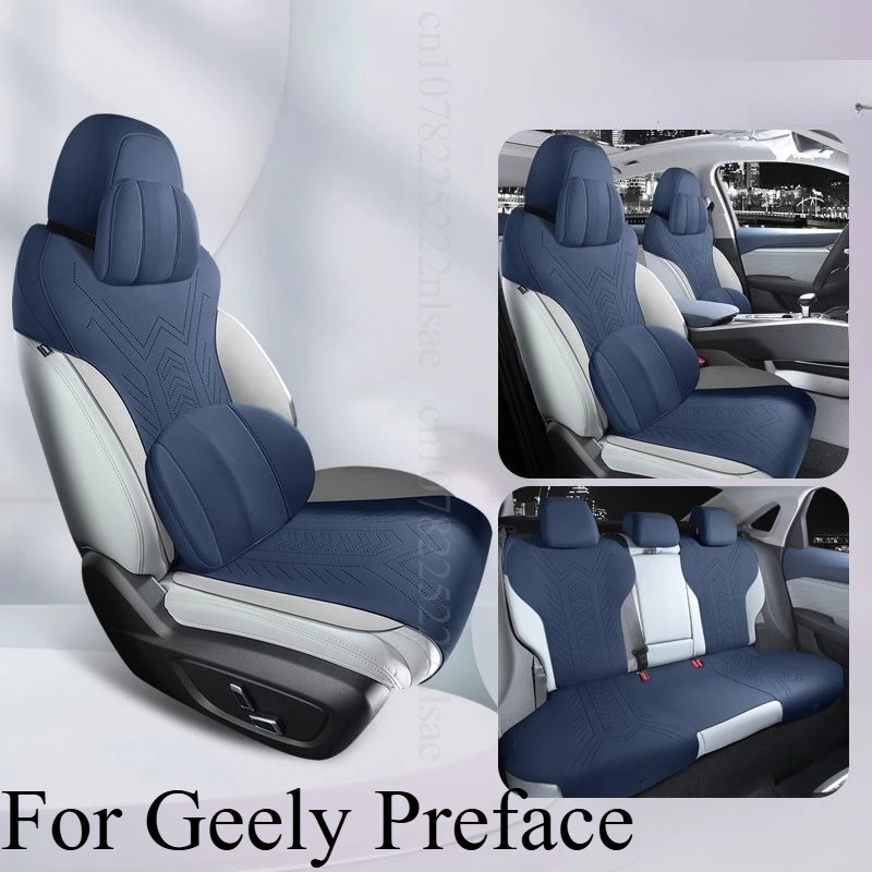 

For Geely Preface Car Seat Covers Premium Waterproof Fabric Universal Fit Protector Auto Seats Durable Easy Installation