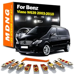 MDNG 21Pcs Canbus LED Interior Footwell Vanity Mirror Trunk Light Kit For Mercedes Benz Viano W639 2003-2010 Car Reading Bulbs