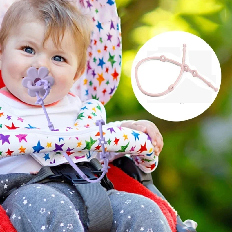 Baby Pacifier Anti-drop Chain Teether Chain Safety Silicone Strap Infant Nipple Soother Chain Dummy Holder Hanging-Chain