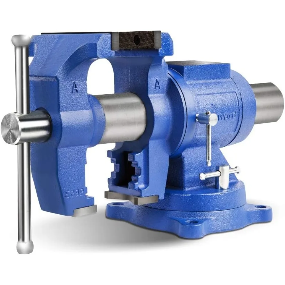 

5-Inch Heavy Duty Bench Vise 360-Degree Swivel Base and Head with Anvil Versatile and Flexible