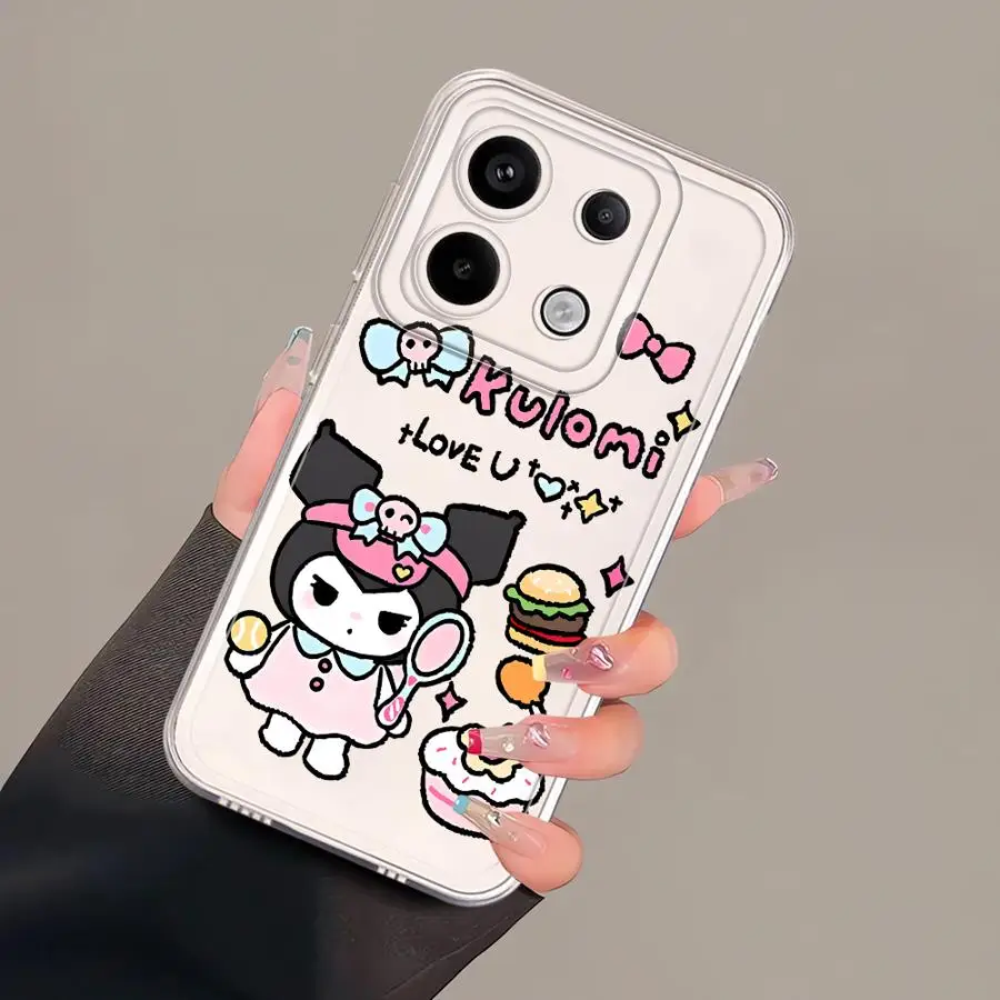 Funda de teléfono suave para Xiaomi Poco X3 NFC X3 Pro lindo Sanrio Kuromi