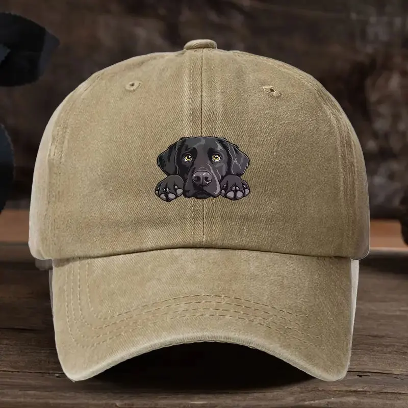 Fun Labrador Dog Print Baseball Cap, Adjustable Outdoor Daily Visor, Unisex, Cute Gift for Family and Friends for Holidays and B