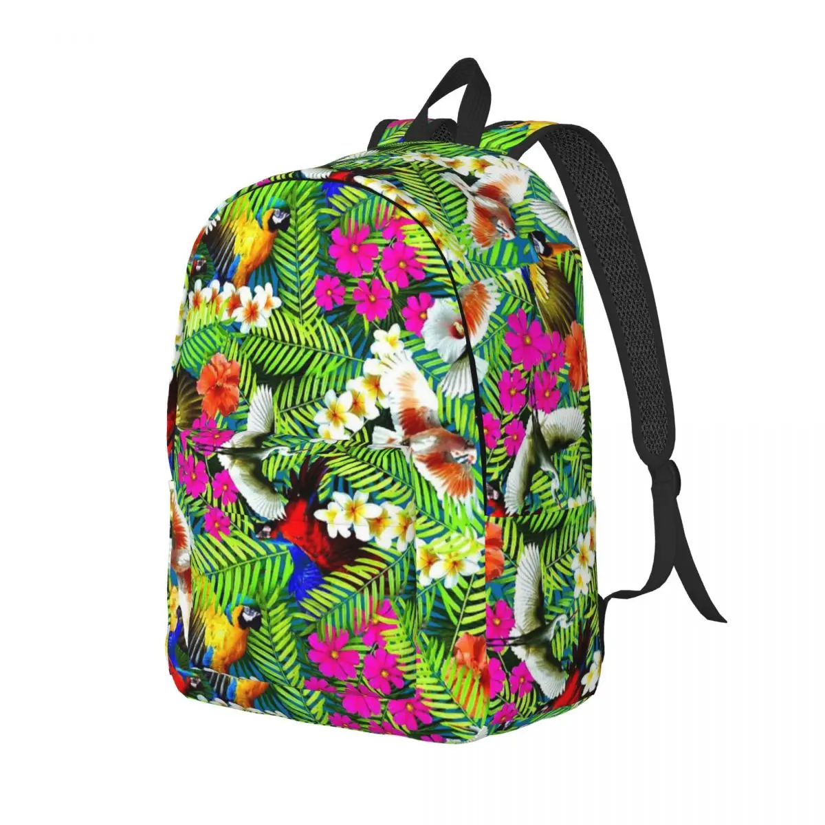 Tropical Plants Animal Pattern Backpack Daypack Large Capacity Children BookBag School Bag Shoulder Bags for Boys Girls