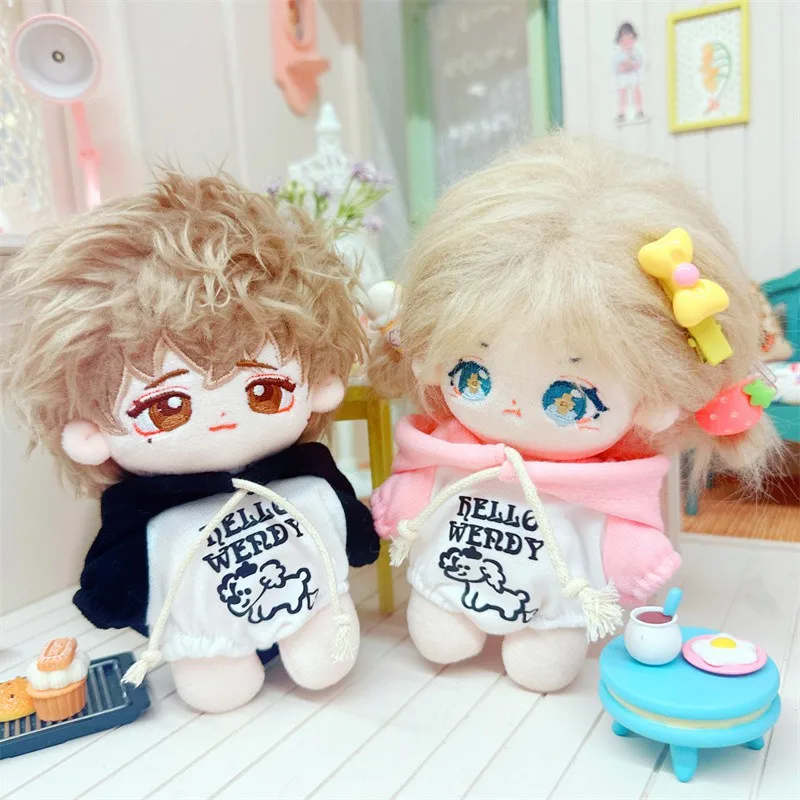 

10-17 см Kawaii мультфильм розовый черный щенок толстовка идол кукла одежда аксессуары можно сменть одежду игры для девочек фанаты подарки