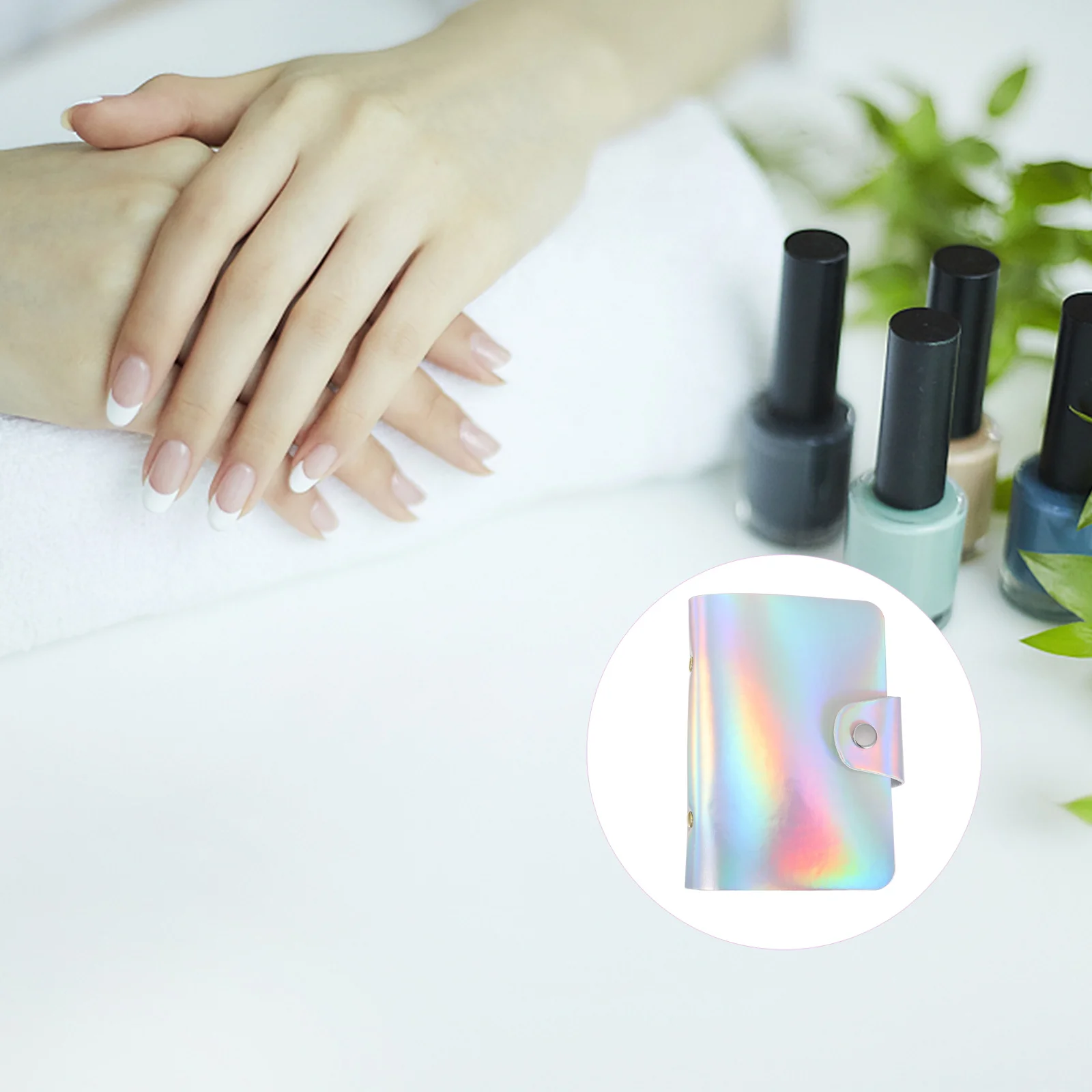 

PU Plate Case 6.5x12.5CM Holder 20 Sheets Nail Art Templates Nail Art Plates Bag ganizing Bag Practical Design