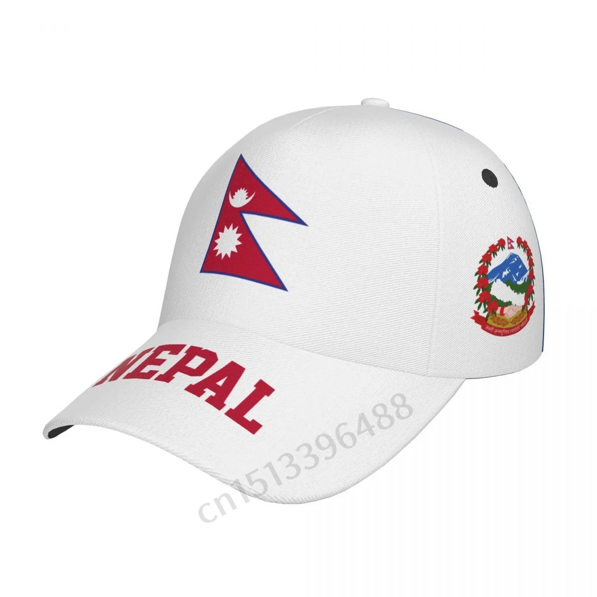 Nepal Flag 3D Soccer Hats Sun Baseball Cap Breathable Adjustable Men Women Outdoor Fishing Hat