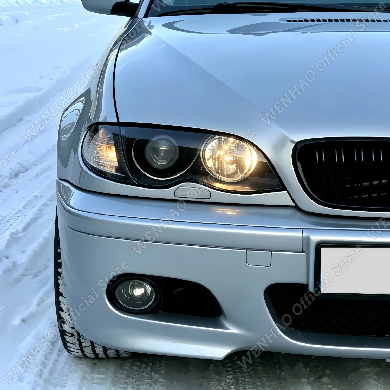 Linke/Rechte Vordere Scheinwerferabdeckungen für BMW 3er Serie E46 318i 320i 325i 4-Türer Limousine 2002-2005 Klare Scheinwerferabdeckung