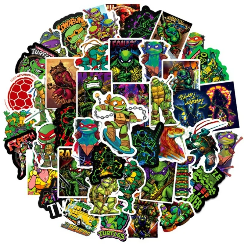 50Pcs Teenage Mutant Ninja Turtles Stickers April O'Neill&amp;Additional Voices Stickers Phone Case Water Bottle Stickers